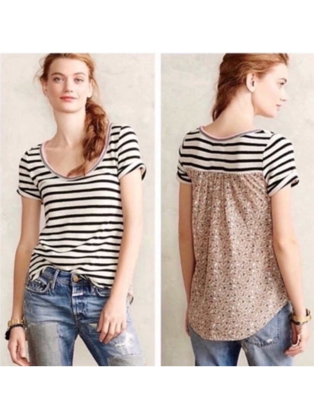 EUC Anthropologie Akemi + Kin Stripe Top Medium
